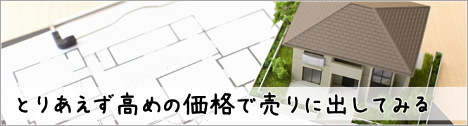 とりあえず高めの価格で売りに出してみる